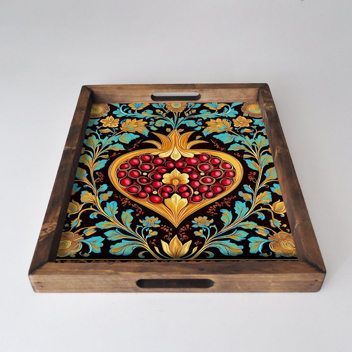 Aberto Design REF041 Bandeja de 100% Madera Maciza 48x38x4 cm